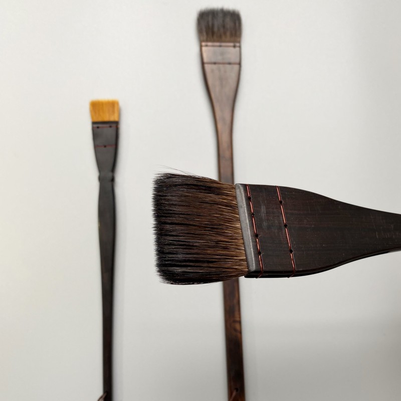 大姨夫水彩画笔灰鼠毛刷子装水彩国画刷晕染铺色