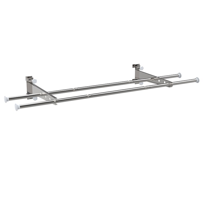 防盗网晾衣架窗户晾衣杆不锈钢阳台窗外免打孔单杆式窗框晒被家用