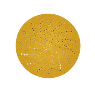 跨境货源236U干磨旋风砂纸 圆盘植绒自粘面漆底漆无尘打磨黄砂纸