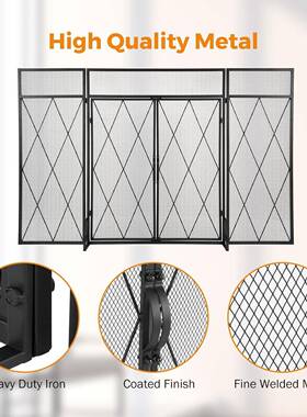 简约黑色PDC叠内屏风，折室客厅壁安炉全隔断屏风