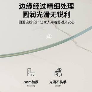 转盘餐桌家用大圆桌旋转钢化玻璃底座圆桌面饭桌手动转台酒店圆台