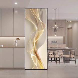 轻术奢现简约985艺玻璃客厅入户门玄关屏风隔断代卧卫室生间半墙