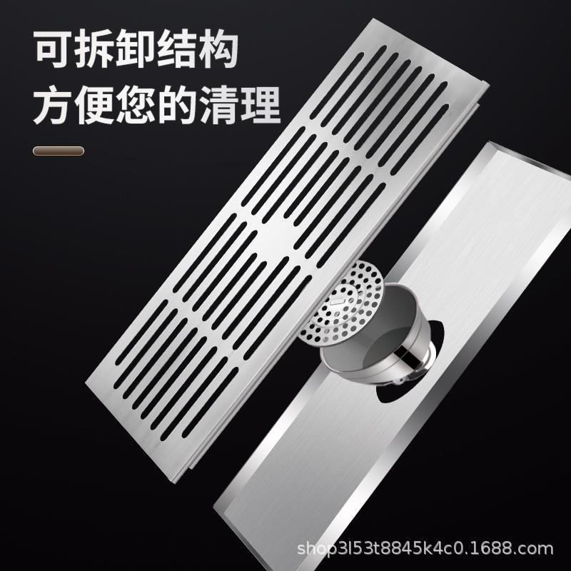 304不钢防臭地漏形大号尺寸110管加160锈长条下水室外庭院大PZY排