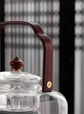 围炉煮茶壶电炉煮两用38043茶壶家用耐高温烧茶壶单陶壶茶茶水分