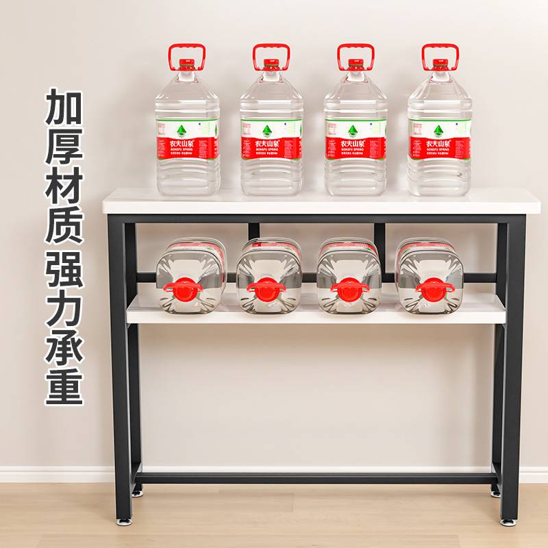 不夹缝置物架靠墙后置柜花架沙发简约长条木板窄床头奢