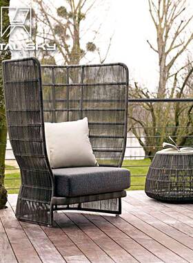 户外藤椅件套室外庭院藤编沙发三组合茶几酒宿店民藤制XTH组合发