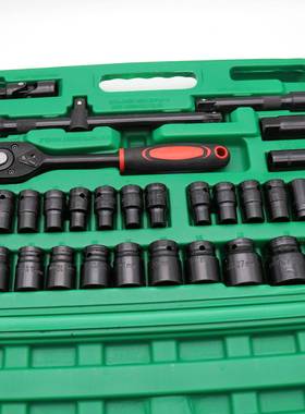 3WMQ2套套筒组蓝套筒铬钒钢套带32件件套筒汽保五金机修组合套装