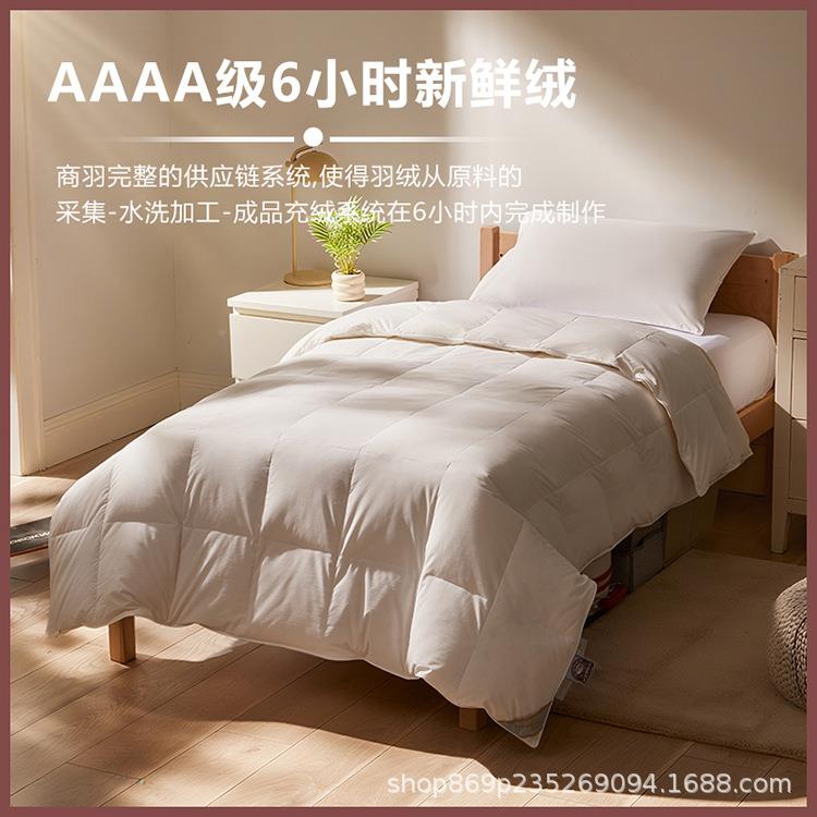 款2025学生羽rsy-sy-0季品绒被可新水洗可裸睡A类面料90鸭绒被