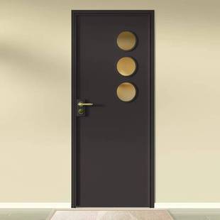 复古平开门书房卧室卫生间浴室厕所铝合金洞洞门新中式室内门隔音