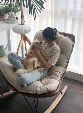 休用闲家摇椅懒人躺椅布奢客厅科技沙发UIN椅轻单人网红摇摇椅子