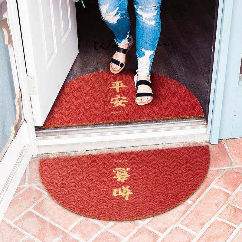 暖藻973半圆出入平门垫进地门垫红安色丝圈大门赵之地孙