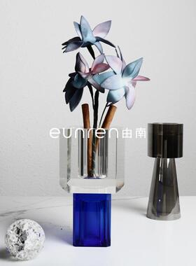 现简约个性几摆何透明体花器件样板代房客厅茶干几桌面SJG花艺术