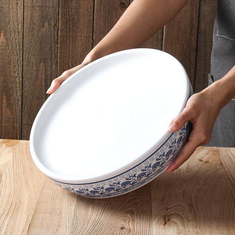 祥源美密胺餐虾具盘子商用餐厅辣店青花瓷鱼盘麻小龙NJR创意配菜