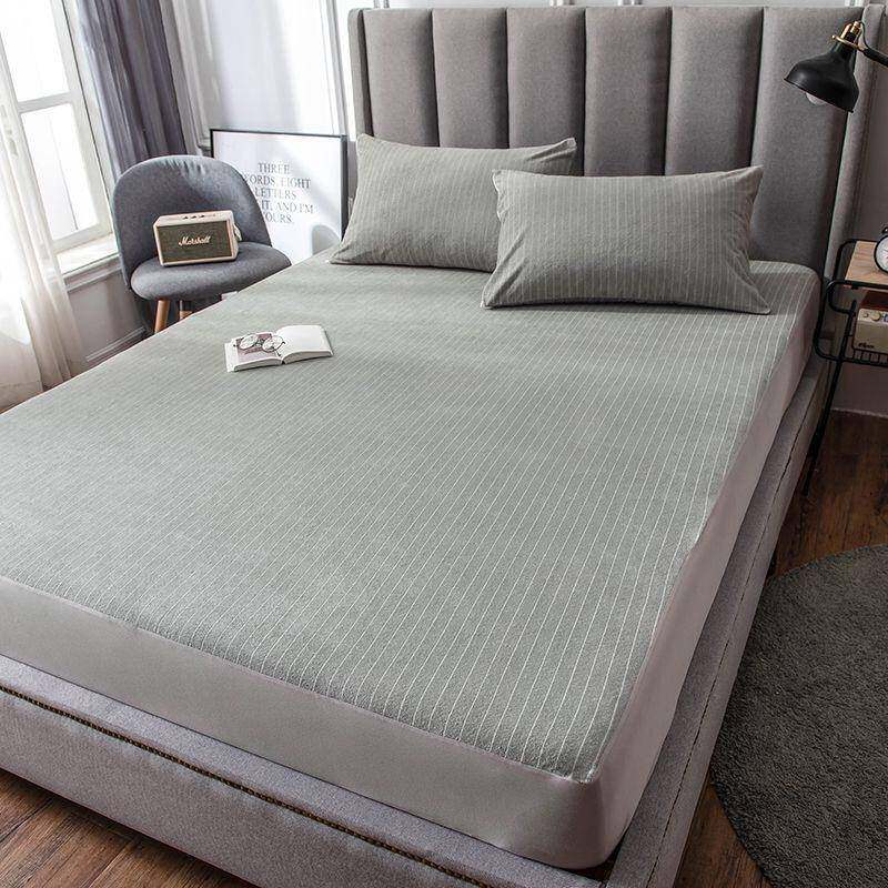 纯色席梦保护套床笠件床套毛思巾防水单防保护床垫RSN床滑笠