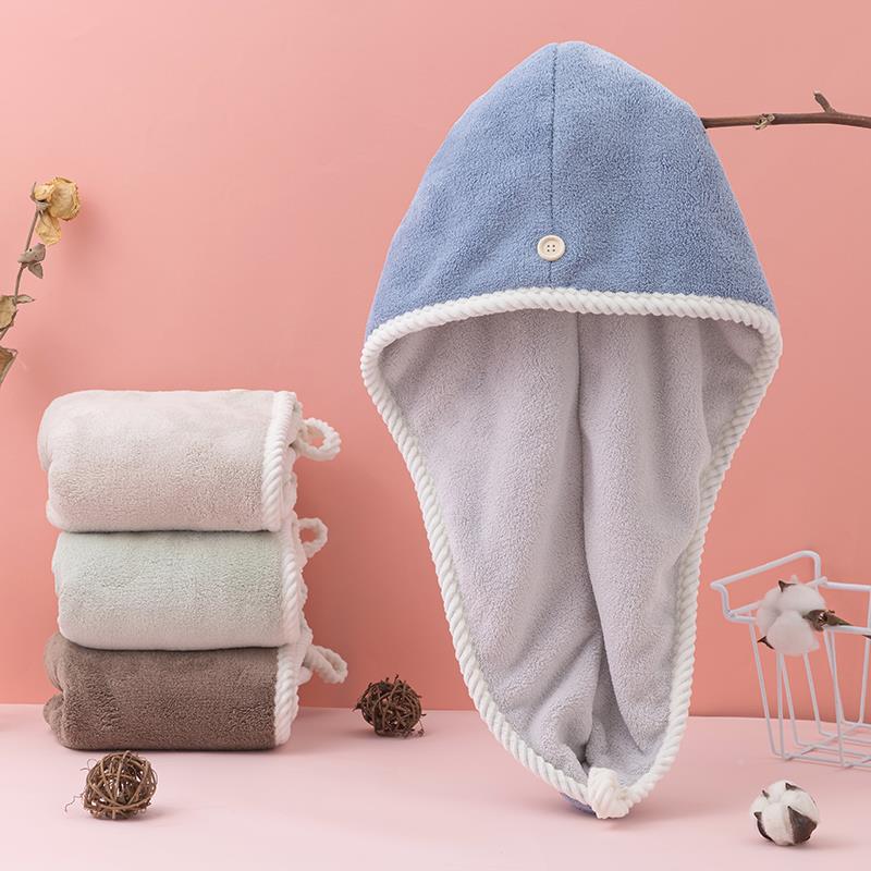 W1T头R干发帽吸水干加厚新款双层擦毛巾BYY儿网红洗头速包发童浴