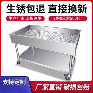 肉熟加食分拣台不锈钢面案子卤无品牌/煮卤菜卤味晾肉卤货厚控油