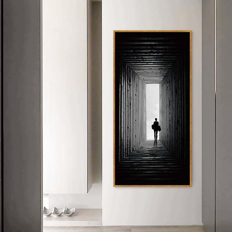 现代简约建筑空间延伸装饰画 过道走廊竖版玄关黑白灰挂画墙画,玩具/童车/益智/积木/模型,垂直悬浮玩具,淘宝优惠券,粉丝福利购,淘宝优惠卷