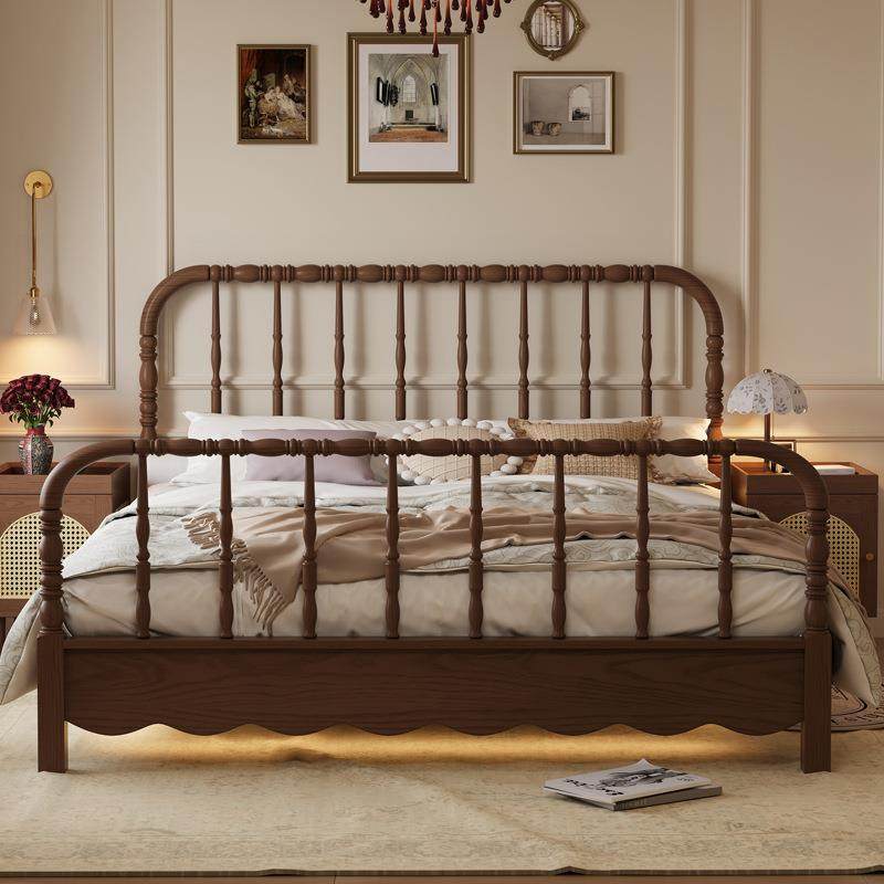 美式古主风白蜡木温莎床床小户XLD型复双人卧儿童男孩1米5单人实