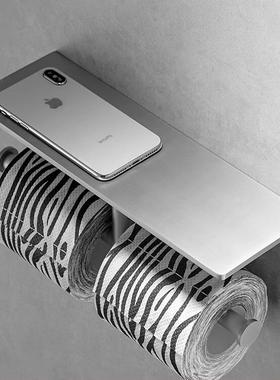 镍拉丝全铜奢加厚纸巾架酒免BZL店卫间卷纸架家用简约置物架打生