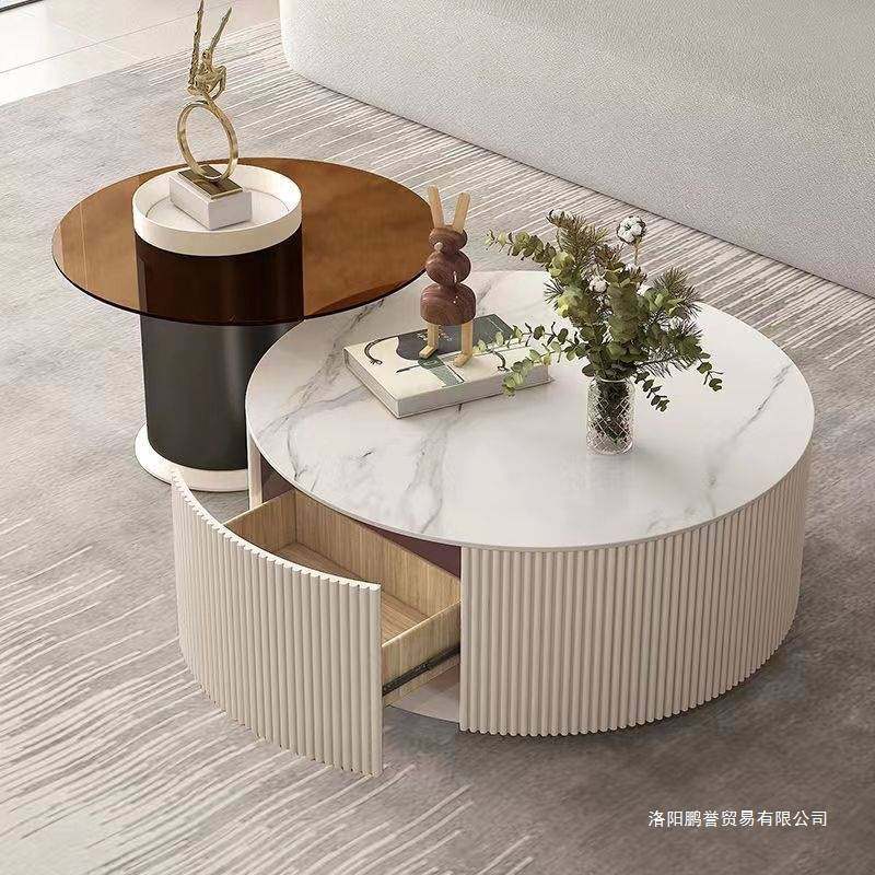 现代简约电视柜茶几组合轻奢奶油风岩板茶几桌大小圆钢化玻璃边几,玩具/童车/益智/积木/模型,垂直悬浮玩具,淘宝优惠券,粉丝福利购,淘宝优惠卷