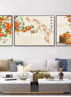 5三联钻石满钻LLE新款餐2厅柿子树贴十画字绣钻石绣205客d厅事事