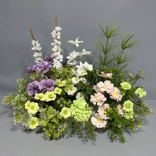 婚庆千代兰仿真花排玫红色森系婚礼场景布置地排花订婚背景装饰花