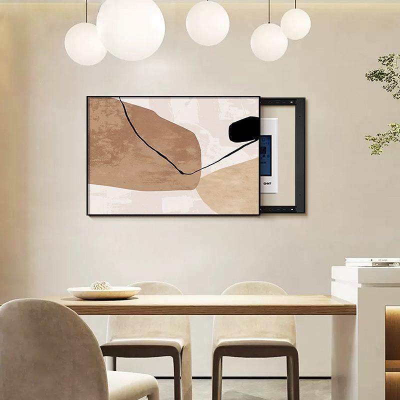 轻表箱装饰画抽象免IJM打孔壁配电箱挂画遮挡电闸开关弱电电奢箱