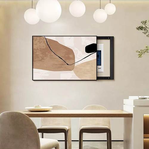 轻表箱装饰画抽象免IJM打孔壁配电箱挂画遮挡电闸开关弱电电奢箱