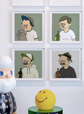 花井佑介YUSUKE HANA艺术家 Socialize版画 家居卧室客厅装饰挂画