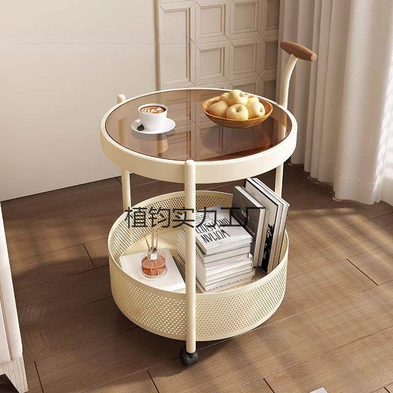 复古中古风可移动沙发边几阳台小茶桌高级床头侧边柜小茶几小推车,电子元器件市场,其它元器件,淘宝优惠券,粉丝福利购,淘宝优惠卷