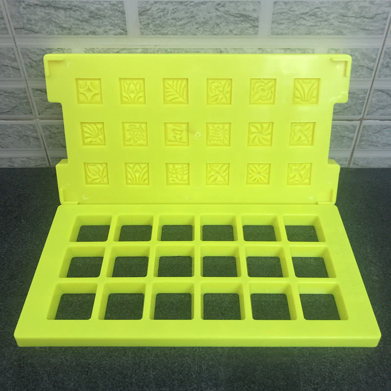 烘焙模具18孔3排翻盖式天地盖活动盖月饼绿豆糕模具糕点面点模子