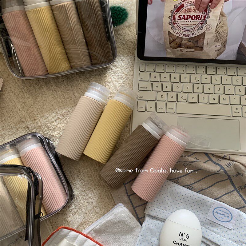 减重出行4个装~硅胶分装瓶洗发水沐浴露便携式旅行瓶挤压小样瓶