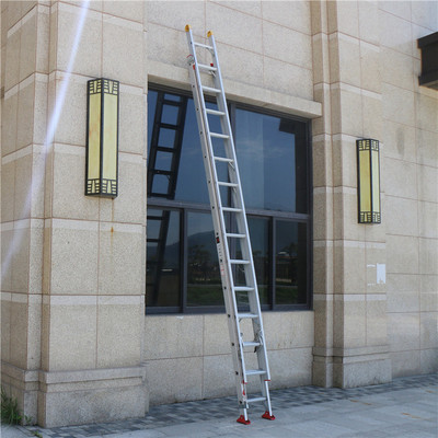 加厚铝合金伸缩梯子5 6 7 8 10 12 m 米工程梯升降云梯直梯抽拉梯