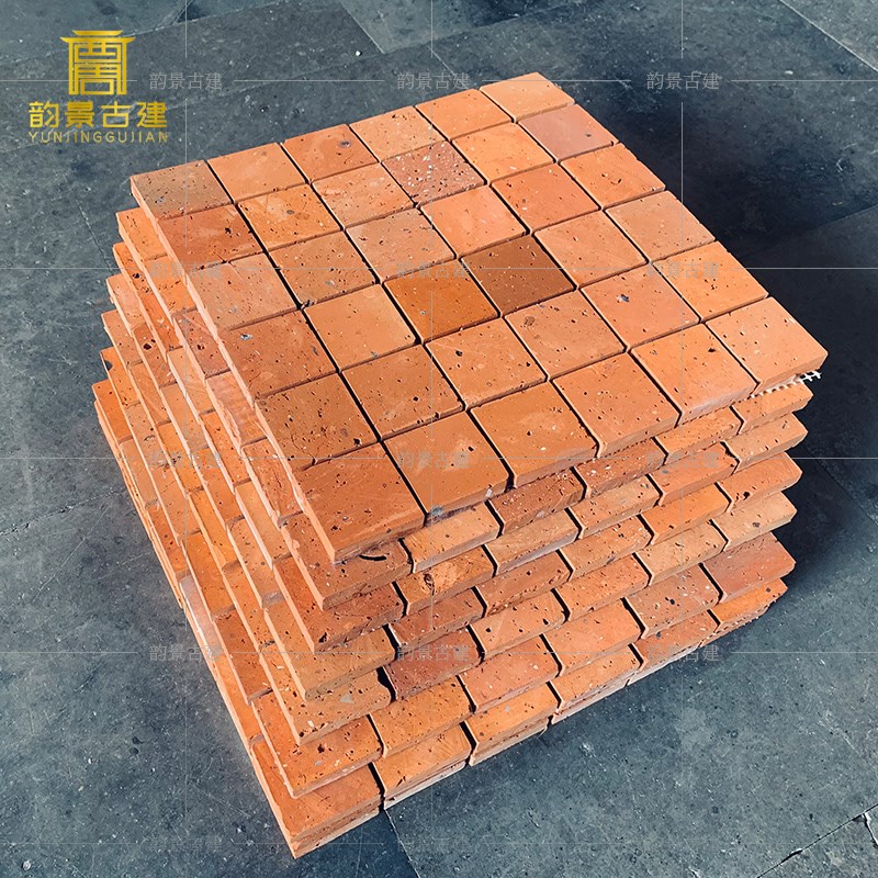 复古红砖马赛克小规格红砖凹凸小方砖老红砖片艺术红砖片红砖墙砖