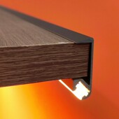 LED灯带卡18mm层板前置灯条橱柜设计衣柜展柜免开槽铝合金暖光白