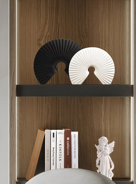 法式奶油风抽象扇形软装高级感小摆件客厅玄关电视柜艺术装饰品