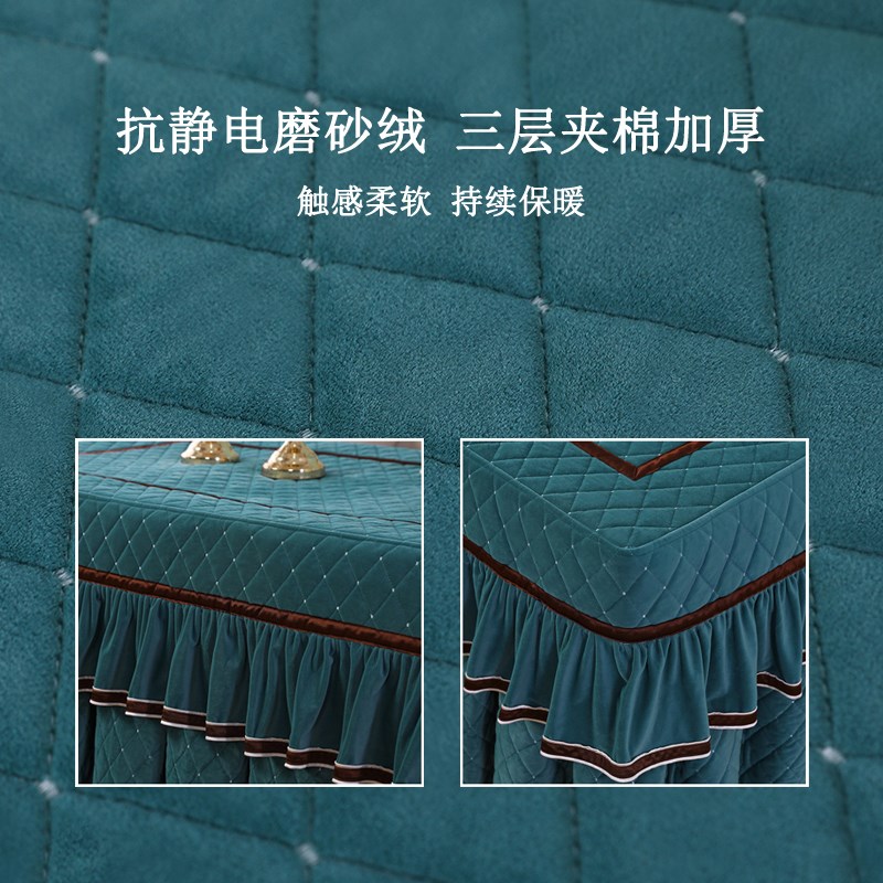冬季取暖正方形烤火桌罩新款桌布罩加绒加厚电炉罩麻将机罩