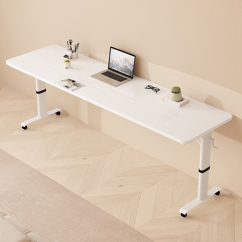 升降桌儿童学习桌书桌学生家用电脑桌台式简易移动工作台实木桌子