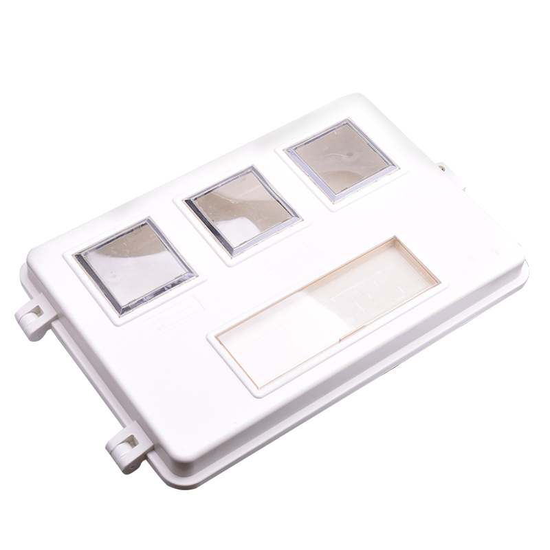 单相电表箱玻璃钢三户电表盒 3户带空开位火表箱防火防雨明装