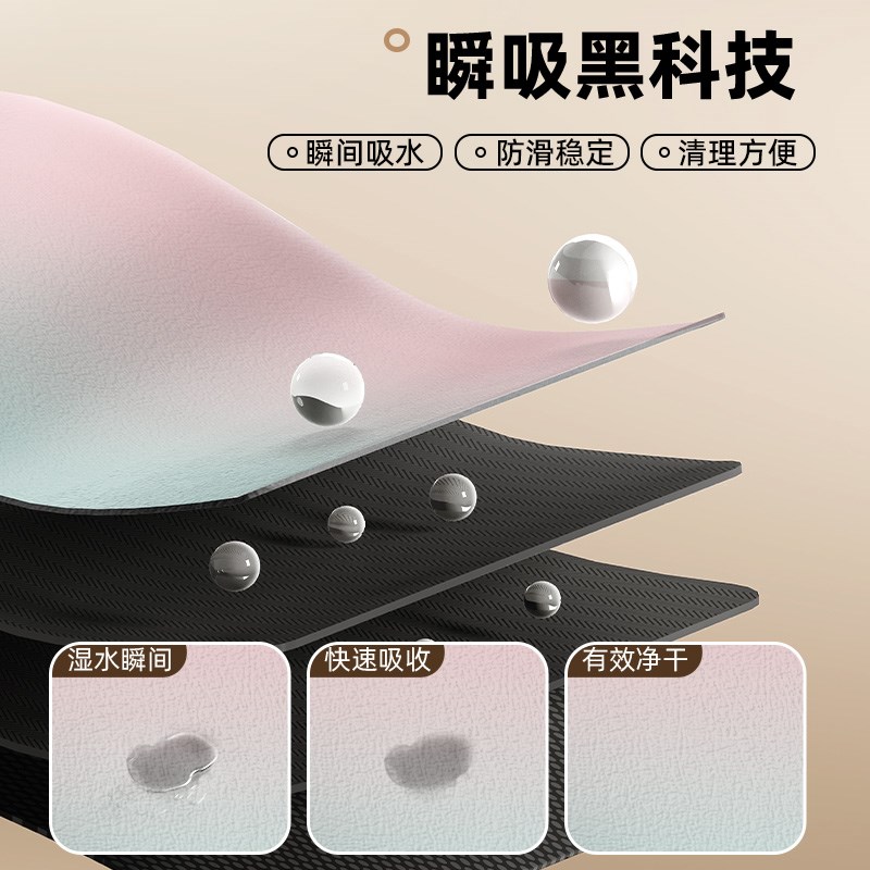 渐变碗柜垫皮革橱柜防油耐脏可擦软垫速干防霉抽屉防滑垫子可裁剪