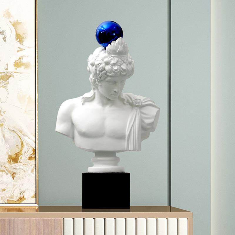 大卫雕塑摆件玻璃钢抽象人物样板房客厅创意家居艺术装饰雕像摆设