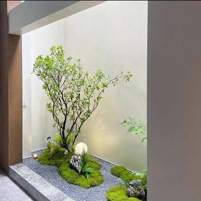 高端马醉木橱窗仿真植物室内仿生景观装饰树大型假树室内绿植造景