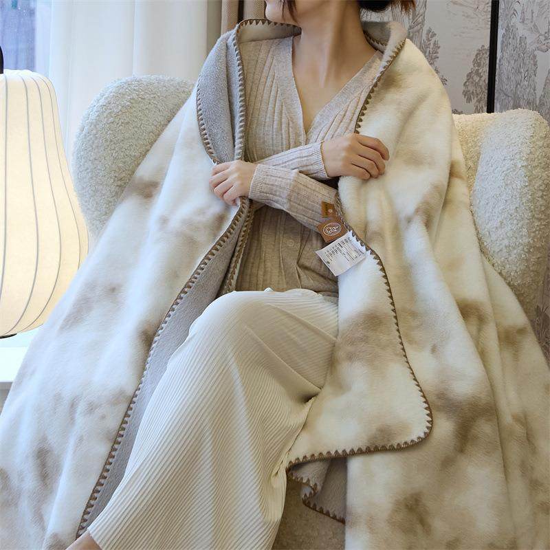 贵妇毯 轻奢金貂绒水墨印花金貂绒盖毯毛毯毯子样板间别墅防静电,电子元器件市场,其它元器件,淘宝优惠券,粉丝福利购,淘宝优惠卷