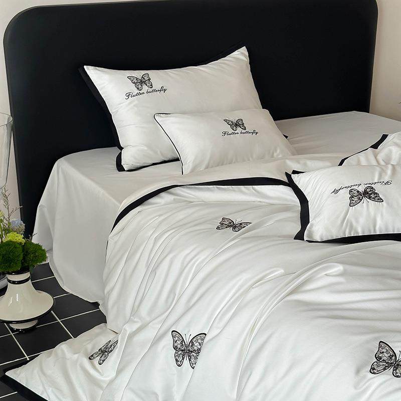 A类高档100S贡缎全棉四件套丝滑长绒棉蝴蝶刺绣纯棉被套床单床笠,3C数码配件,其它配件,淘宝优惠券,粉丝福利购,淘宝优惠卷