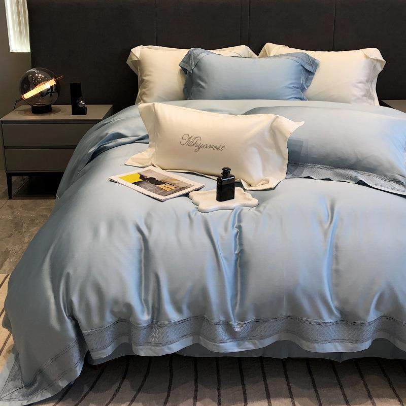 贵妇级轻奢夏季奥地利兰精天丝镂空四件套丝滑裸睡凉感床品套件