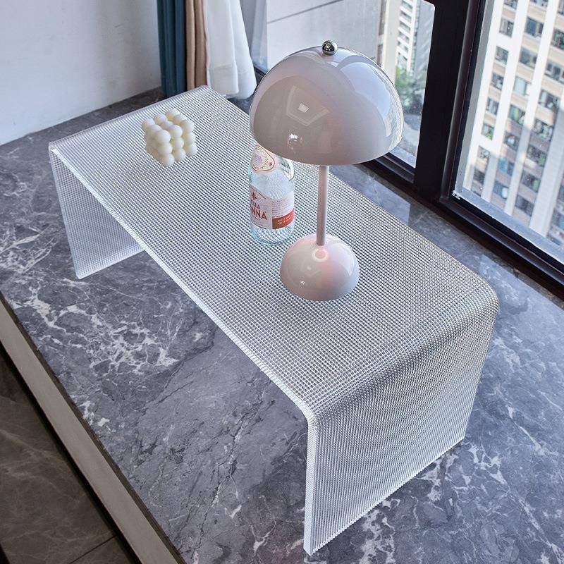 轻奢透明客厅小茶几实木简约奶油家用飘窗边几阳台电脑矮桌子茶桌