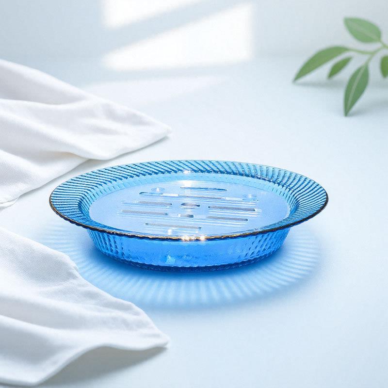 晶鑫餐具玻璃水果盘新款轻奢高档三文鱼刺身高端干冰冰盘餐具创意