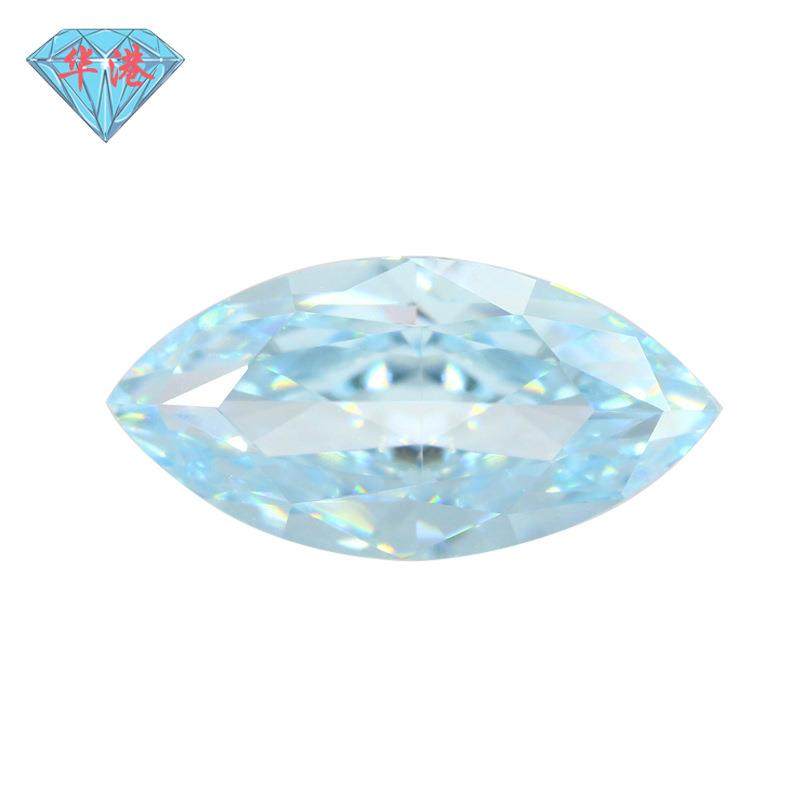 华港宝石 9A马眼形冰花切浅蓝色高碳钻 树叶型锆石CZ裸石戒面主石,电子元器件市场,其它元器件,淘宝优惠券,粉丝福利购,淘宝优惠卷