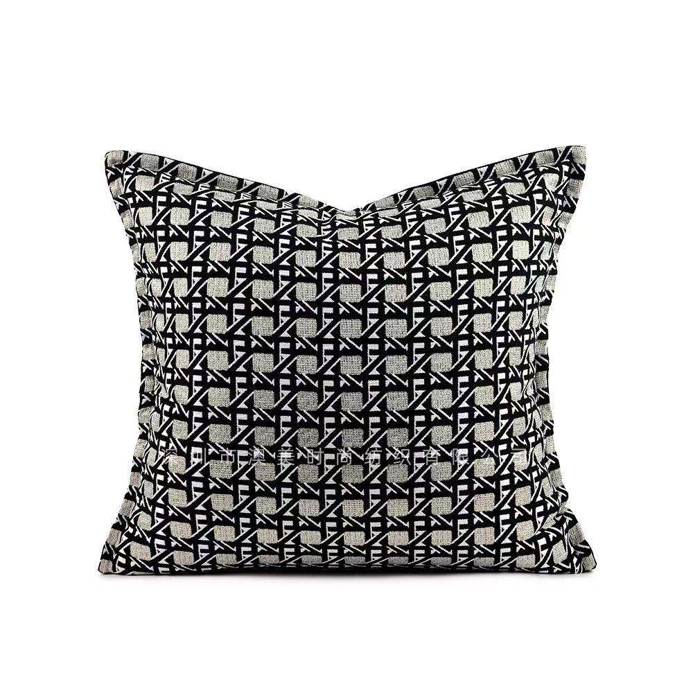 样板房客厅抱枕轻奢沙发靠垫方枕样板间酒店抱枕