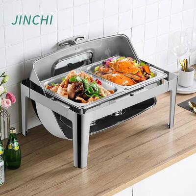 自助餐炉 餐厅不锈钢翻盖餐炉 Chafing Dish 可视化保温炉 餐炉